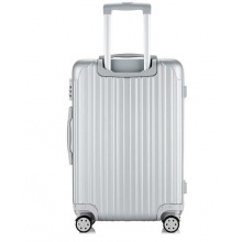 普奈达（PRNEID）防刮拉杆箱20英寸铝镁合金行李箱男女万向轮旅行箱 银色