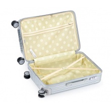 普奈达（PRNEID）防刮拉杆箱20英寸铝镁合金行李箱男女万向轮旅行箱 银色