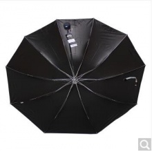 天堂伞 加大加固黑胶三折钢杆钢骨商务晴雨伞太阳伞 墨绿 33188E