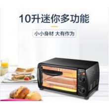 美的（Midea）T1-L108B 家用多功能迷你小烤箱 10升家用容量 双层烤位